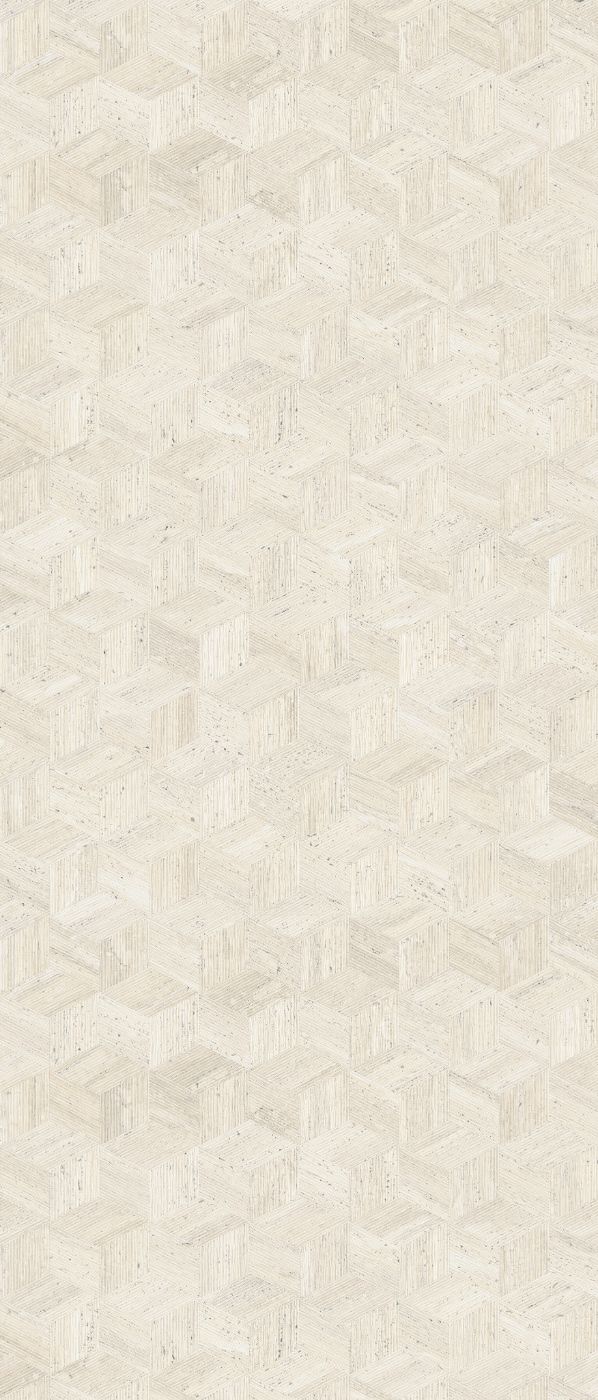 Stone effect decorative tile ABK Sensi Roma Cube Ivory, 120x280 cm, 6 mm, matt