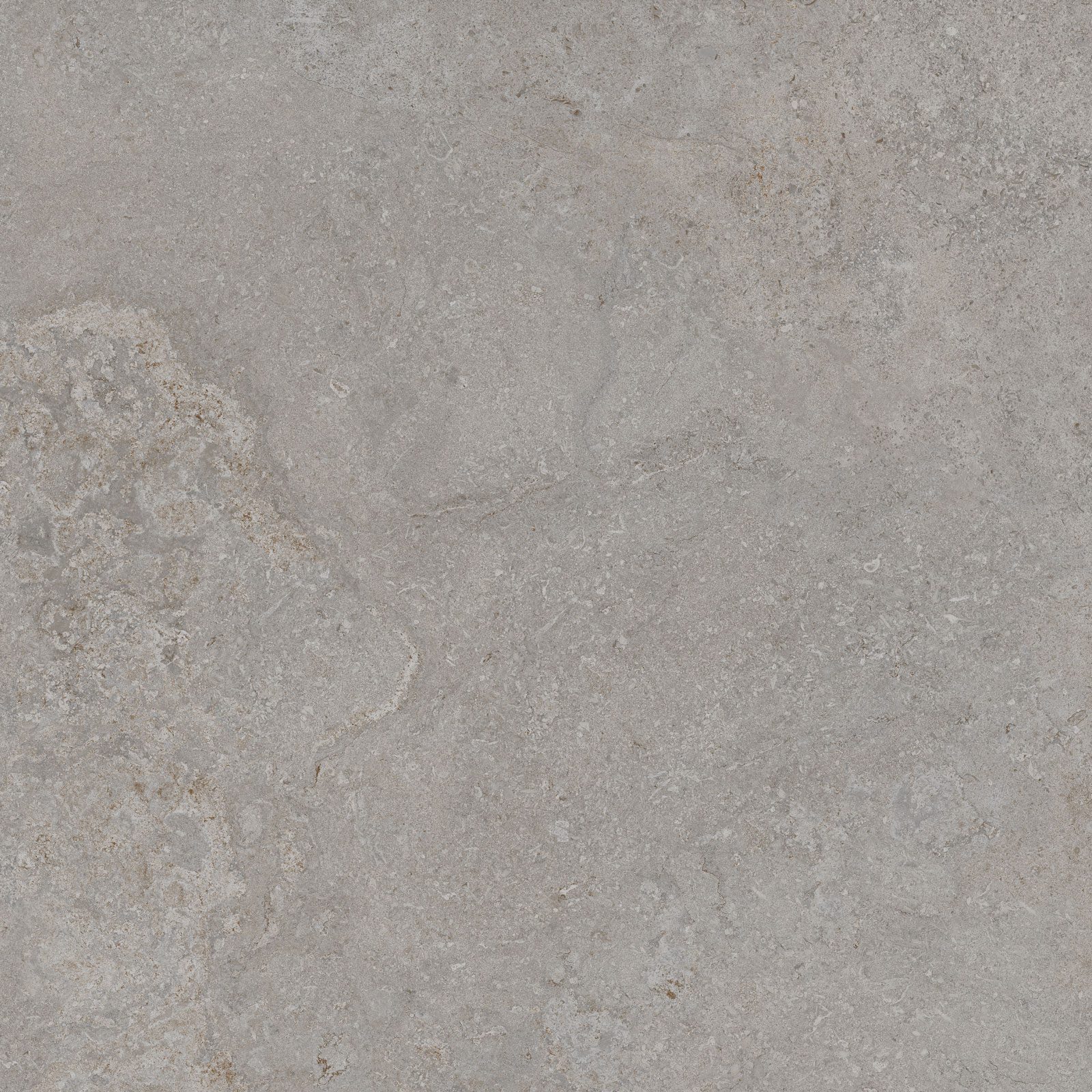 Stone-effect matt porcelain floor tile Tau Dorset Silver, 60x60 cm, 9 mm, silver grey, rectified