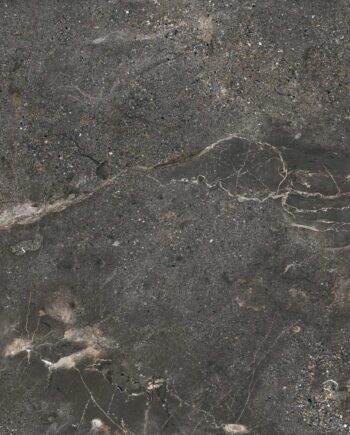 Stone-effect matt porcelain floor tile Tau Mainstone Graphite, 120x120 cm, 9 mm, graphite grey, R10, rectified