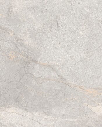 Stone-effect matt porcelain floor tile Tau Mainstone Silver, 90x90 cm, silver grey, R10, rectified