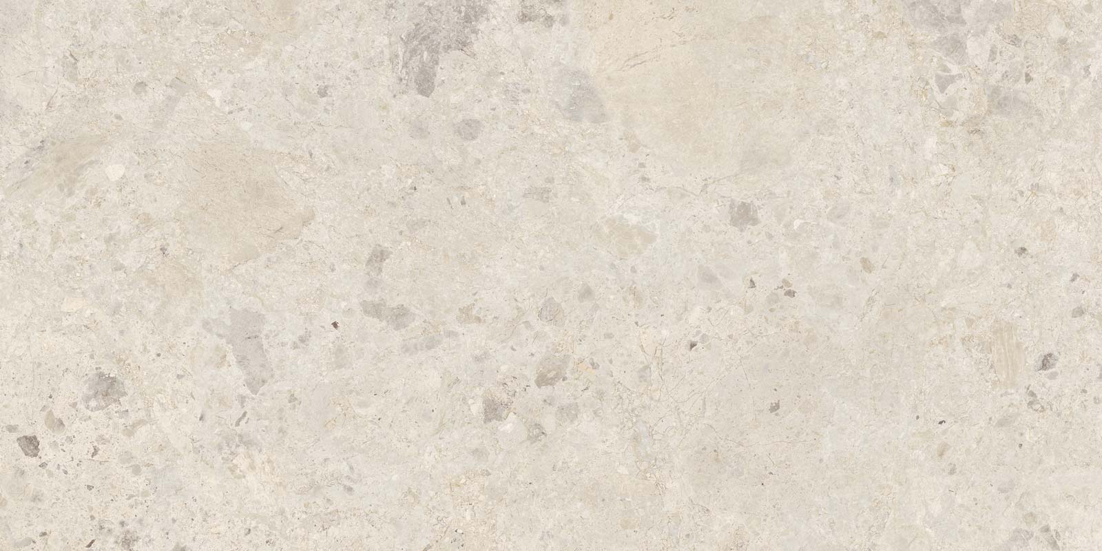 Stone-effect matt porcelain floor tile Tau Qatar White, 60x120 cm, white, rectified