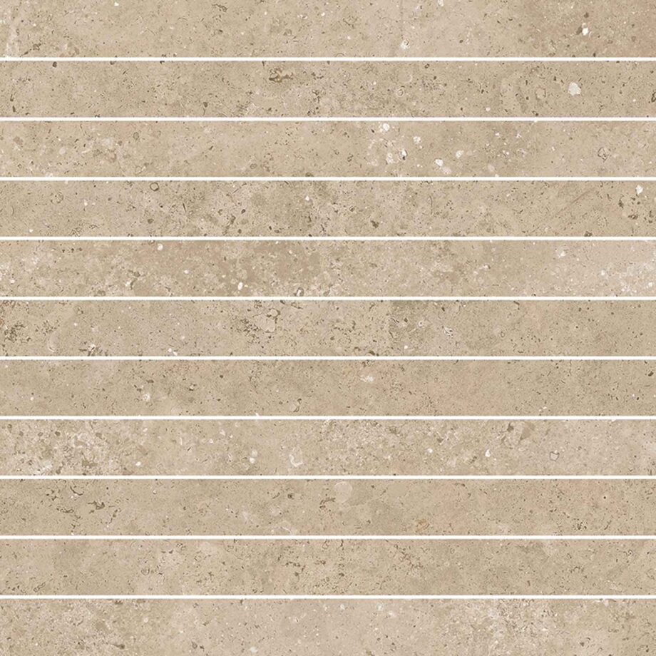 Stone-effect porcelain mosaic tile Tau Campaspero TXT Sand, 30×30 cm, sand beige Stone-effect porcelain mosaic tile Tau Campaspero TXT Sand, 30x30 cm, sand beige