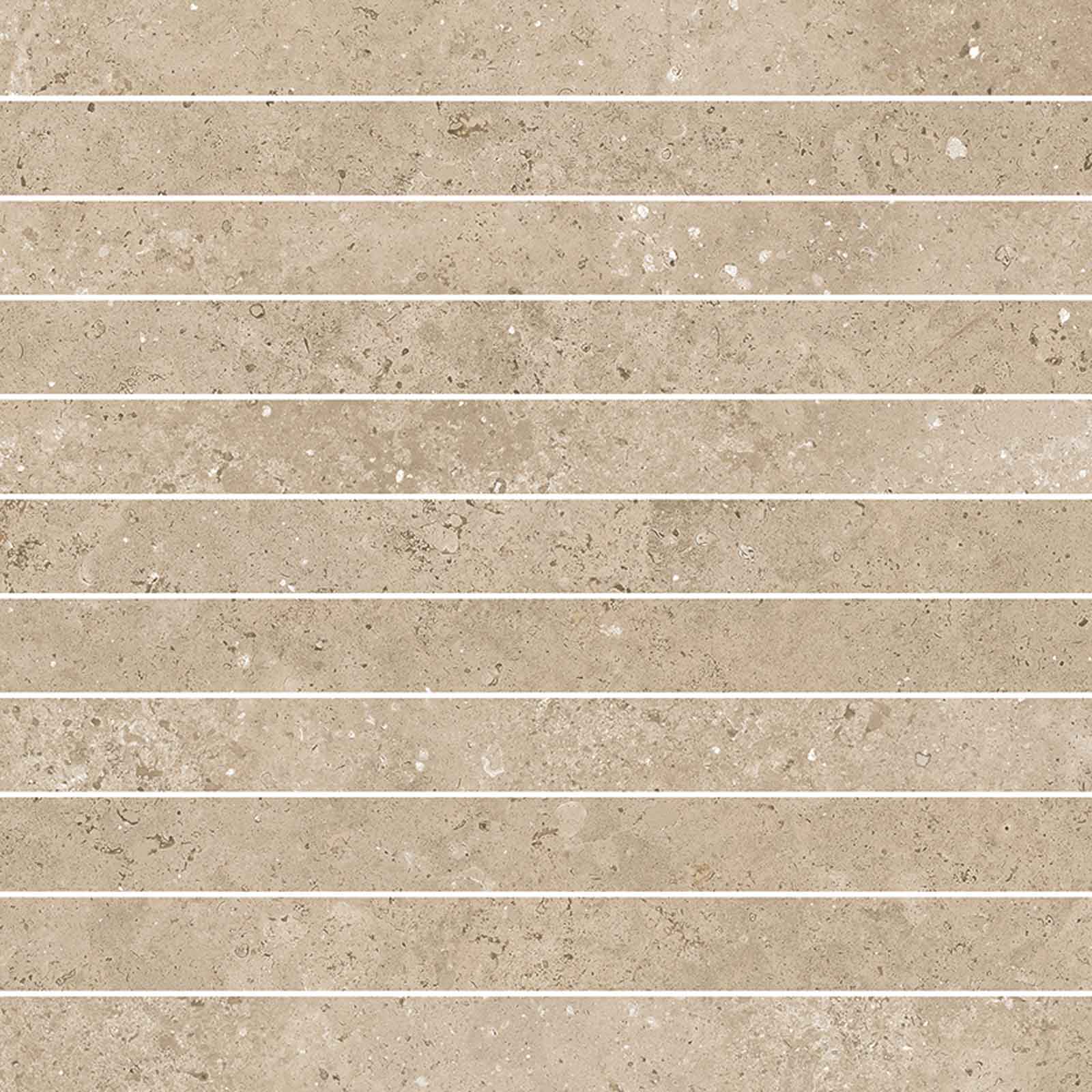 Stone-effect porcelain mosaic tile Tau Campaspero TXT Sand, 30x30 cm, sand beige