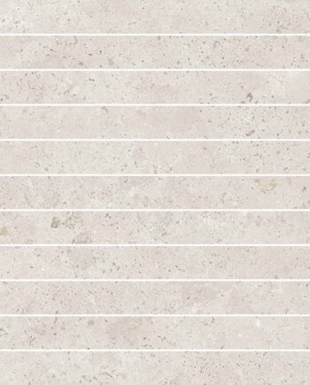 Stone-effect porcelain mosaic tile Tau Campaspero TXT White, 30x30 cm, white