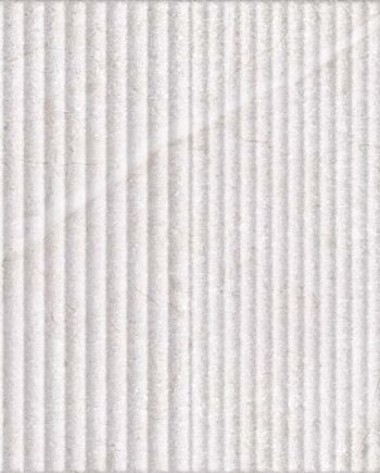 Stone-effect relief ceramic wall tile Tau Lithos Wall Relief Pearl, 30x90 cm, 8.7 mm, pearl grey, rectified