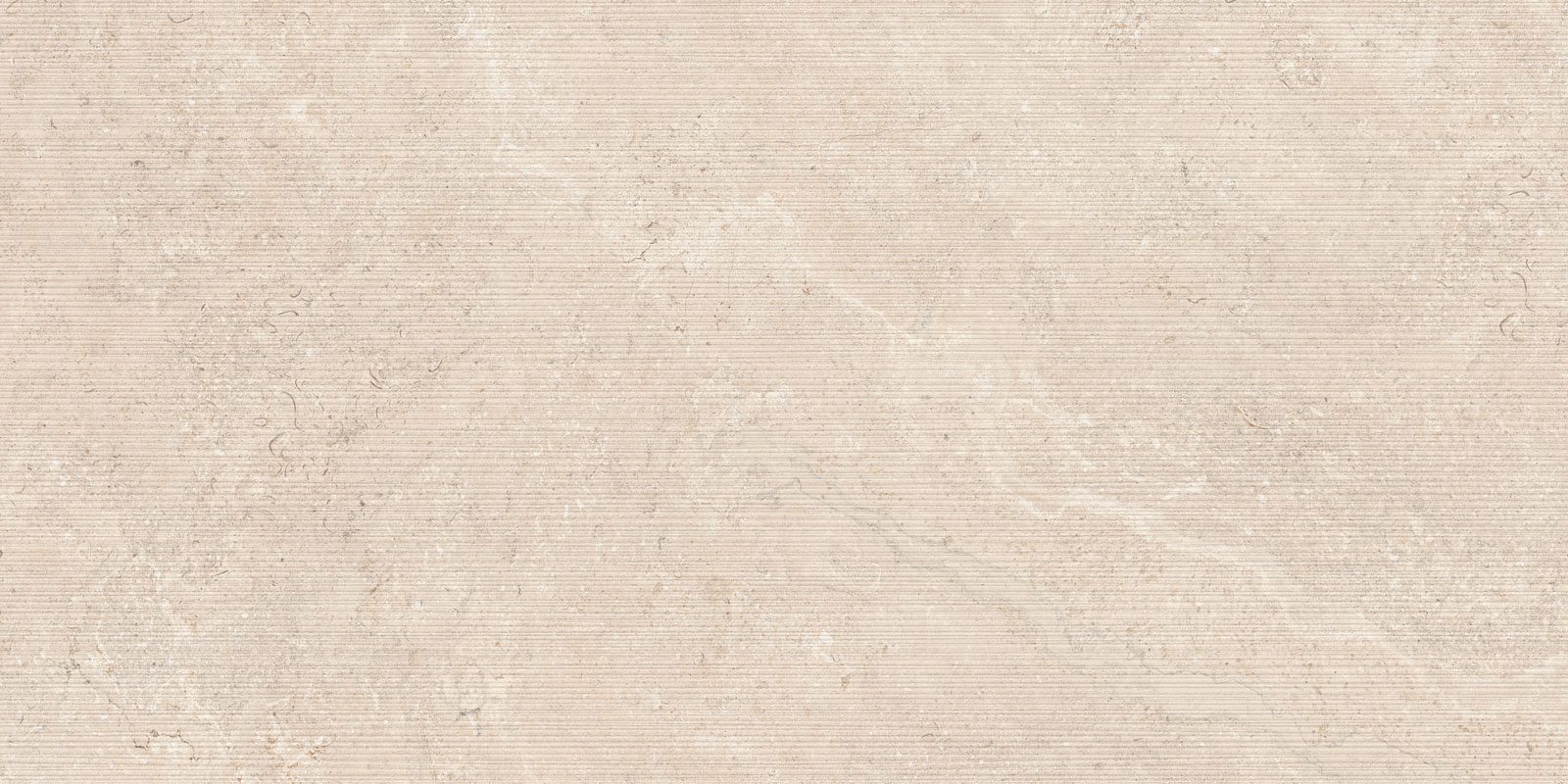 Stone-effect relief porcelain wall tile Tau Dorset Linen Relief, 60x120 cm, linen beige, rectified