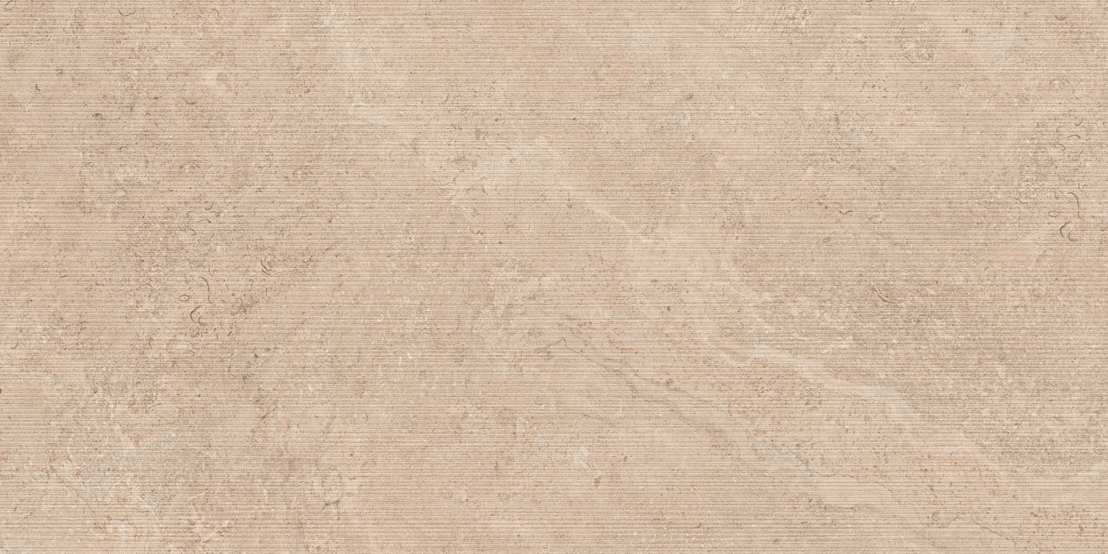 Stone-effect relief porcelain wall tile Tau Dorset Sand Relief, 60x120 cm, sand beige, rectified