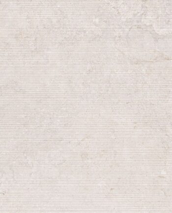 Stone-effect relief porcelain wall tile Tau Dorset White Relief, 60x120 cm, white, rectified