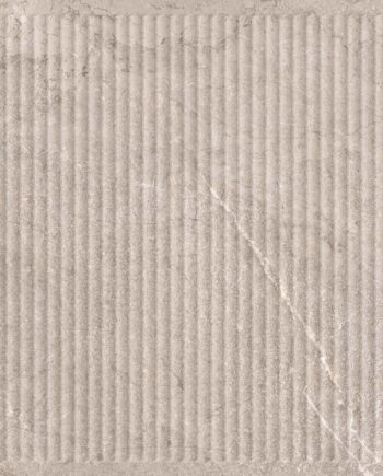 Stone-effect relief porcelain wall tile Tau Lithos Relief Pearl, 60x120 cm, pearl grey, R10, rectified