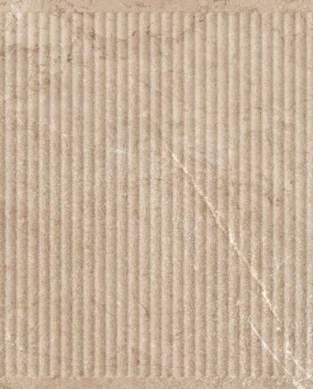 Stone-effect relief porcelain wall tile Tau Lithos Relief Sand, 60x120 cm, sand beige, R10, rectified