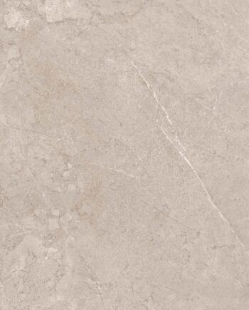 Stone-effect satin-polished porcelain floor tile Tau Lithos Polisoft Pearl, 120x120 cm, 9 mm, pearl grey, rectified