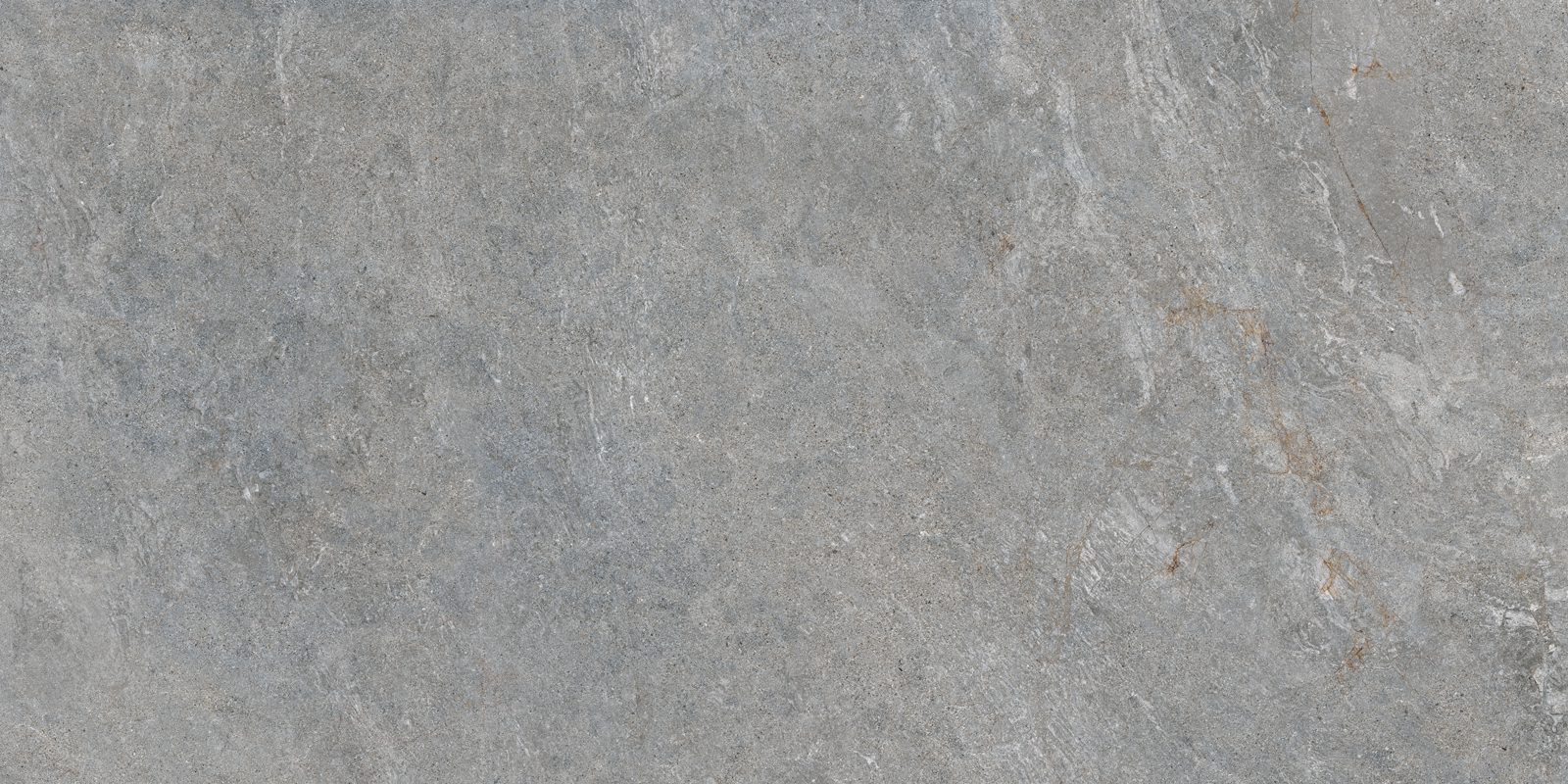 Stone-effect semi-polished porcelain floor tile Tau Caribbean Silver SP, 60x120 cm, 10.5 mm, silver grey, rectified