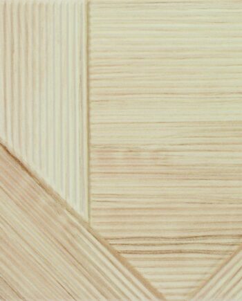 Striped 3D relief ceramic wall tile Dune Stripes Mix Bamboo, 25x25 cm, 10 mm, bamboo