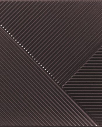 Striped 3D relief ceramic wall tile Dune Stripes Mix Mercury, 25x25 cm, 10 mm, metallic silver