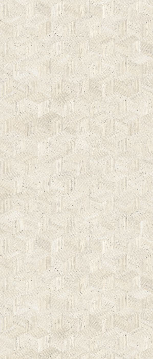 Stone effect decorative tile ABK Sensi Roma Cube Ivory, 120x280 cm, 6 mm, matt – 2