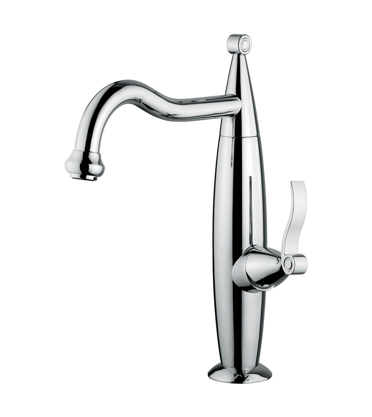 Tall basin mixer Emmevi Abel 39006 with click-clack waste