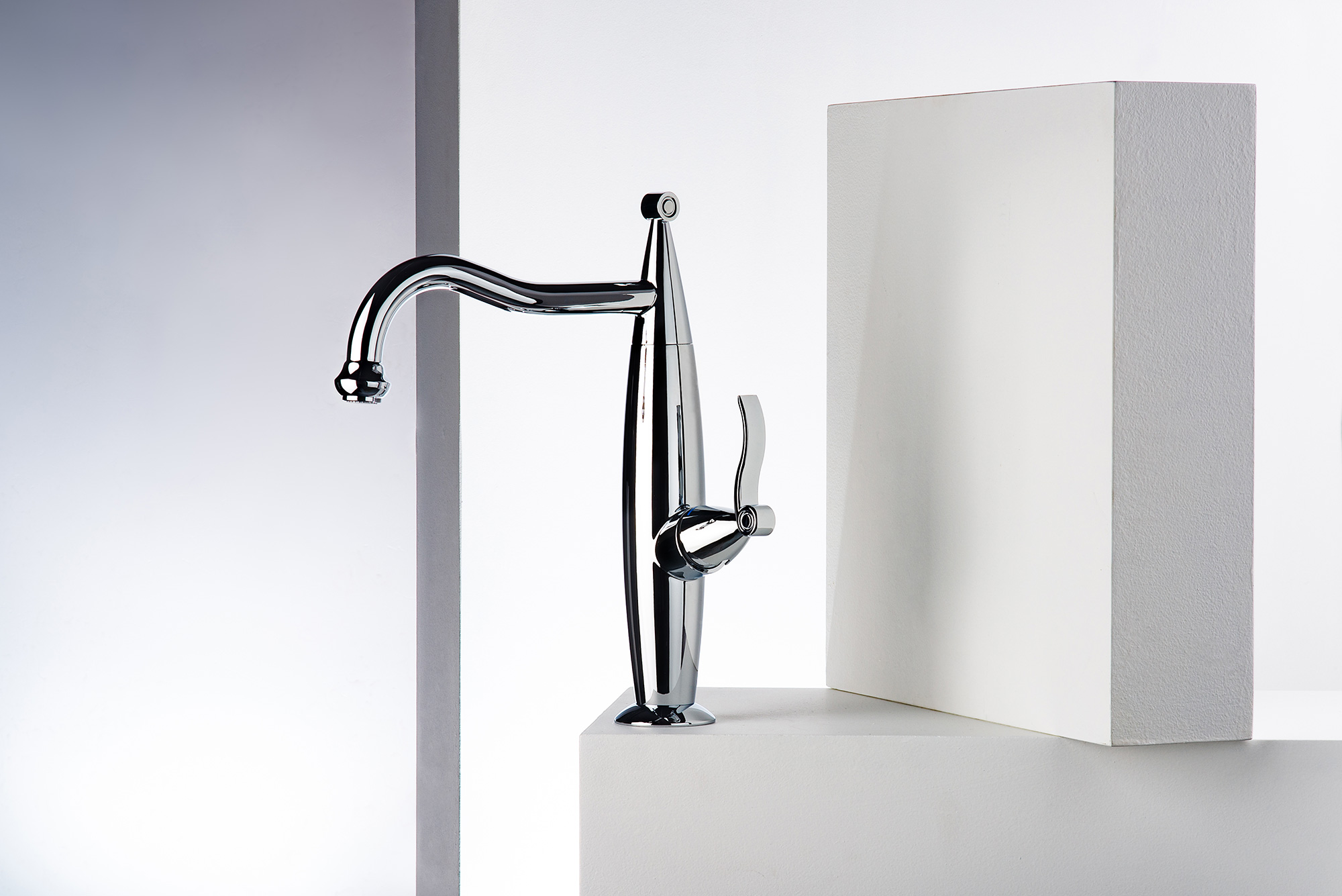 Tall basin mixer Emmevi Abel 39006 with click-clack waste – 2
