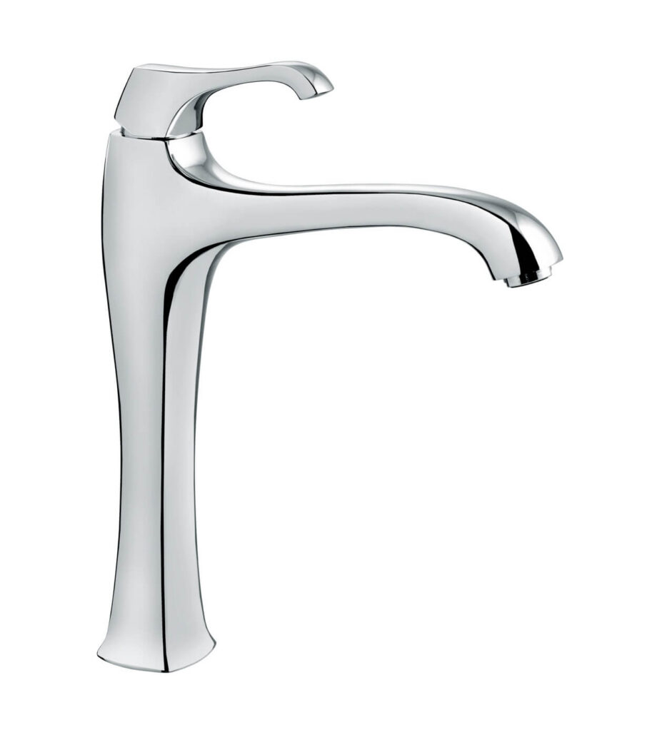 Tall basin mixer Emmevi Ares 76006 with click-clack waste, chrome Tall basin mixer Emmevi Ares 76006 with click-clack waste
