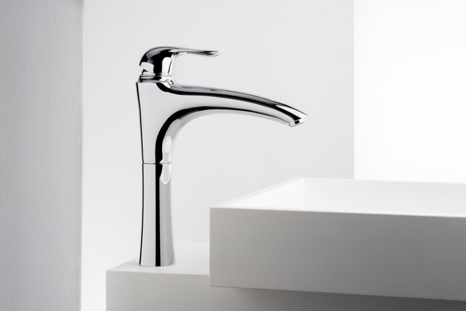 Tall basin mixer Emmevi Neco 91006 with click-clack waste – 2