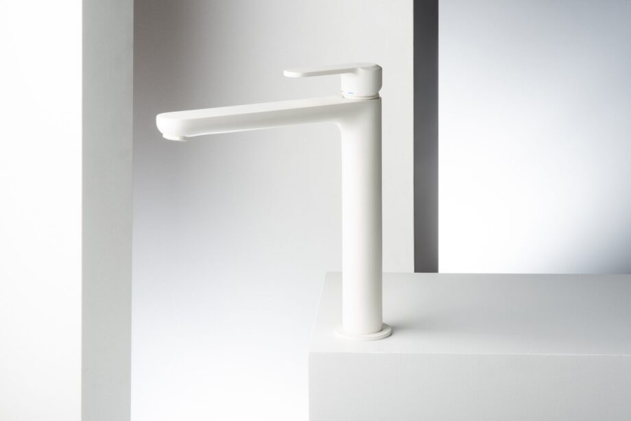Tall basin mixer Emmevi Nefer 77003BIG with click-clack waste, matt white Tall basin mixer Emmevi Nefer 77003BIG with click-clack waste – 3