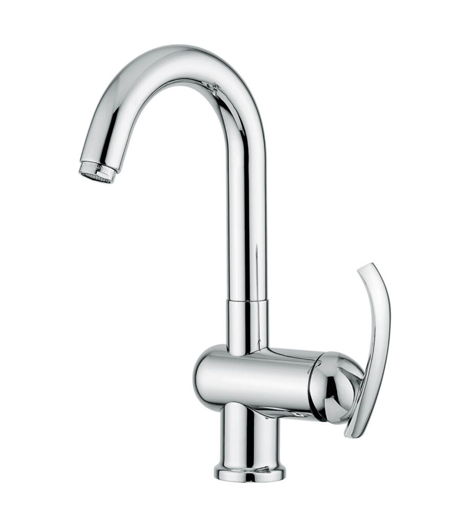 Tall basin mixer Emmevi Ramses 72073 with pop-up waste, chrome Tall basin mixer Emmevi Ramses 72073 with pop-up waste