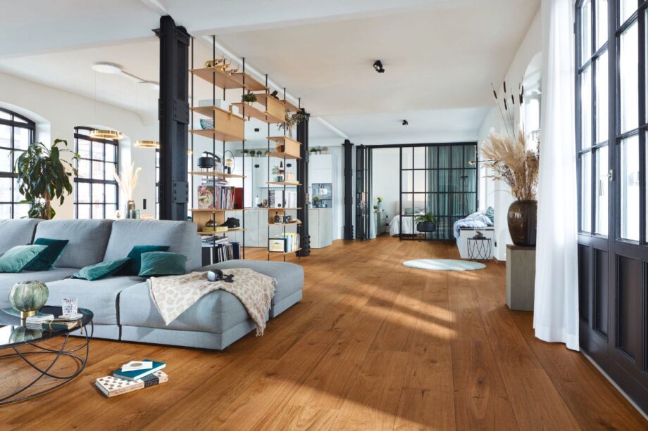 Oak parquet Meister, Lindura HD 400, Authentic chestnut brown oak 08911, 1-strip, 2200 x 270 mm, brushed, naturally oiled – 3
