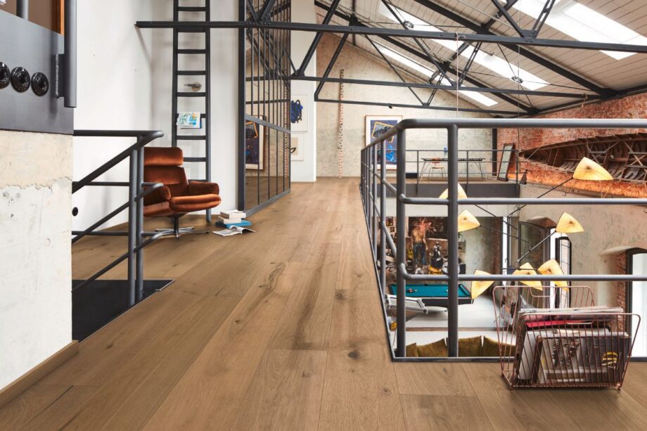 Oak parquet Meister, Lindura HD 400, Authentic greige oak 08923, 1-strip, 2200 x 270 mm, brushed, ultra matt lacquered – 3