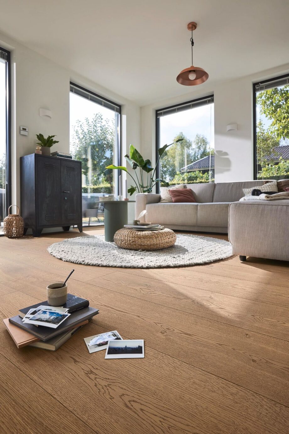 Oak parquet Meister, Lindura HD 400, Clay brown oak authentic 20225, 1-strip, 2200 x 270 mm, brushed, ultra matt lacquered – 2