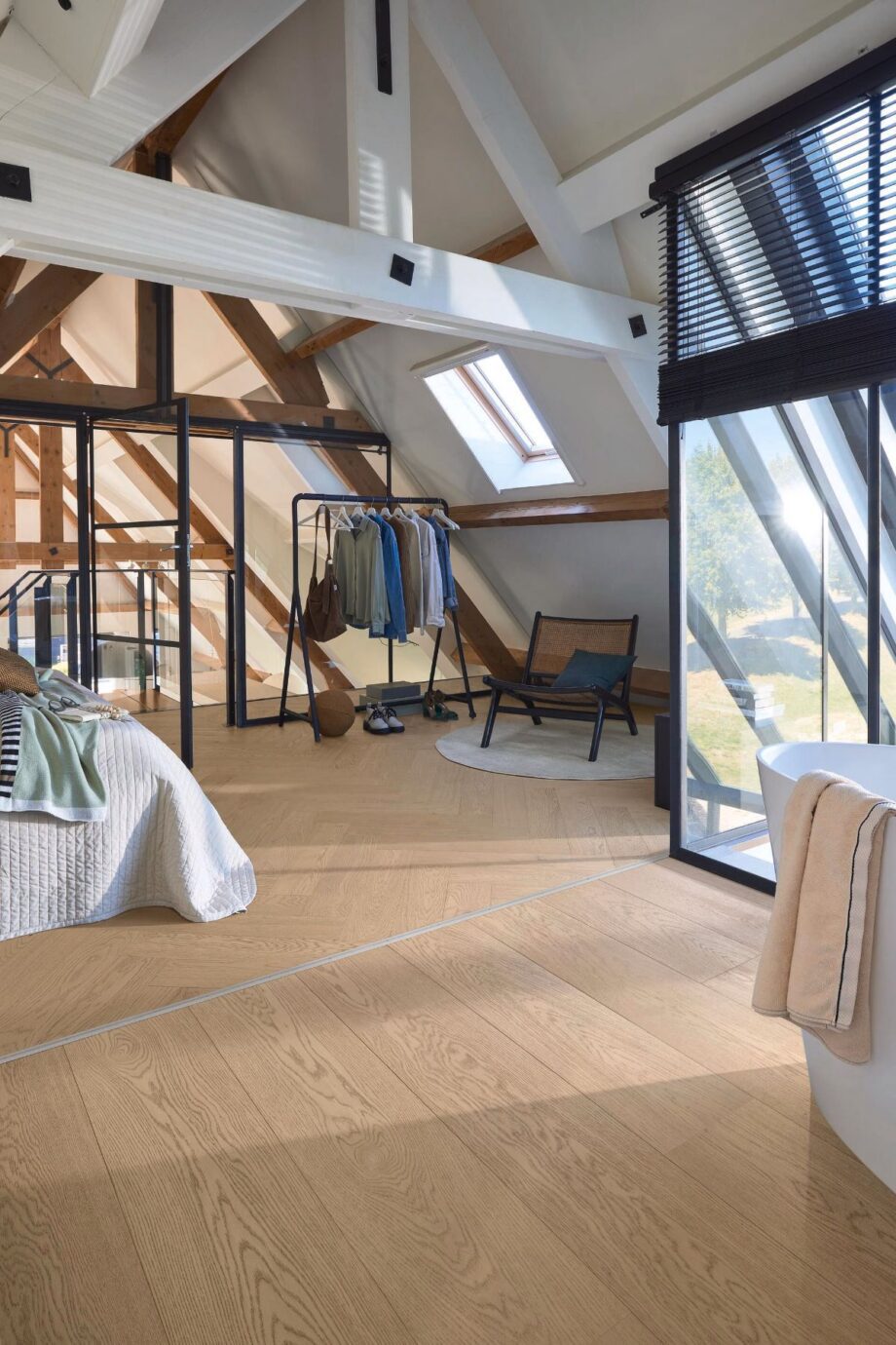 Oak parquet Meister, Lindura HD 400, Natural sand grey oak 20224, 1-strip, 2200 x 270 mm, brushed, ultra matt lacquered – 4