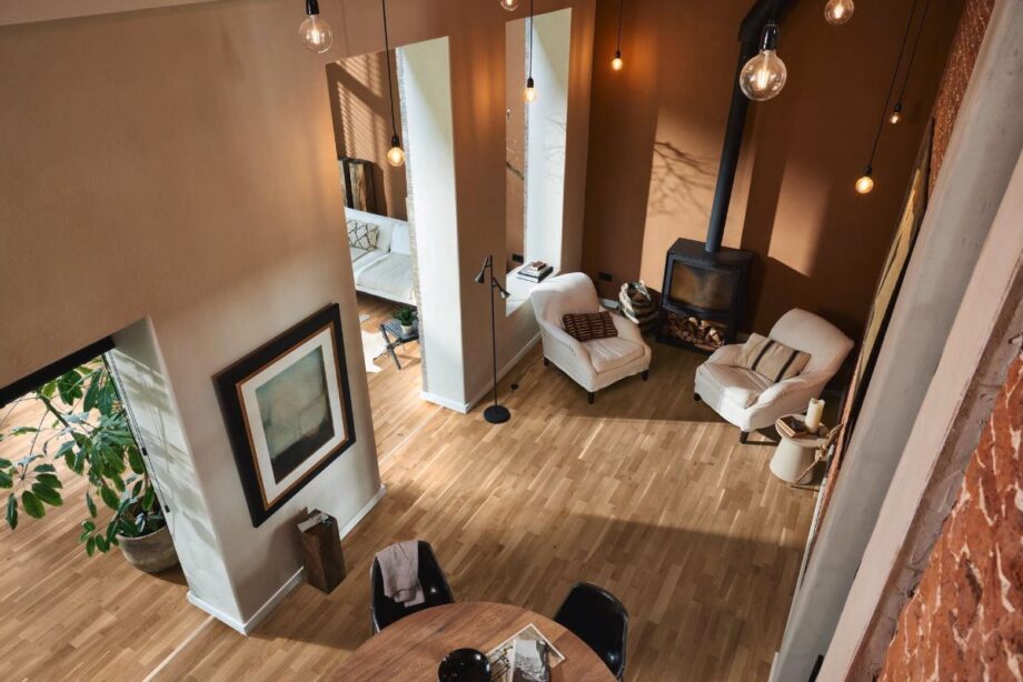 Oak parquet Meister, Longlife PC 200, Greige oak lively 09038, 3-strip, 2400 x 200 mm, brushed, ultra matt lacquered – 2