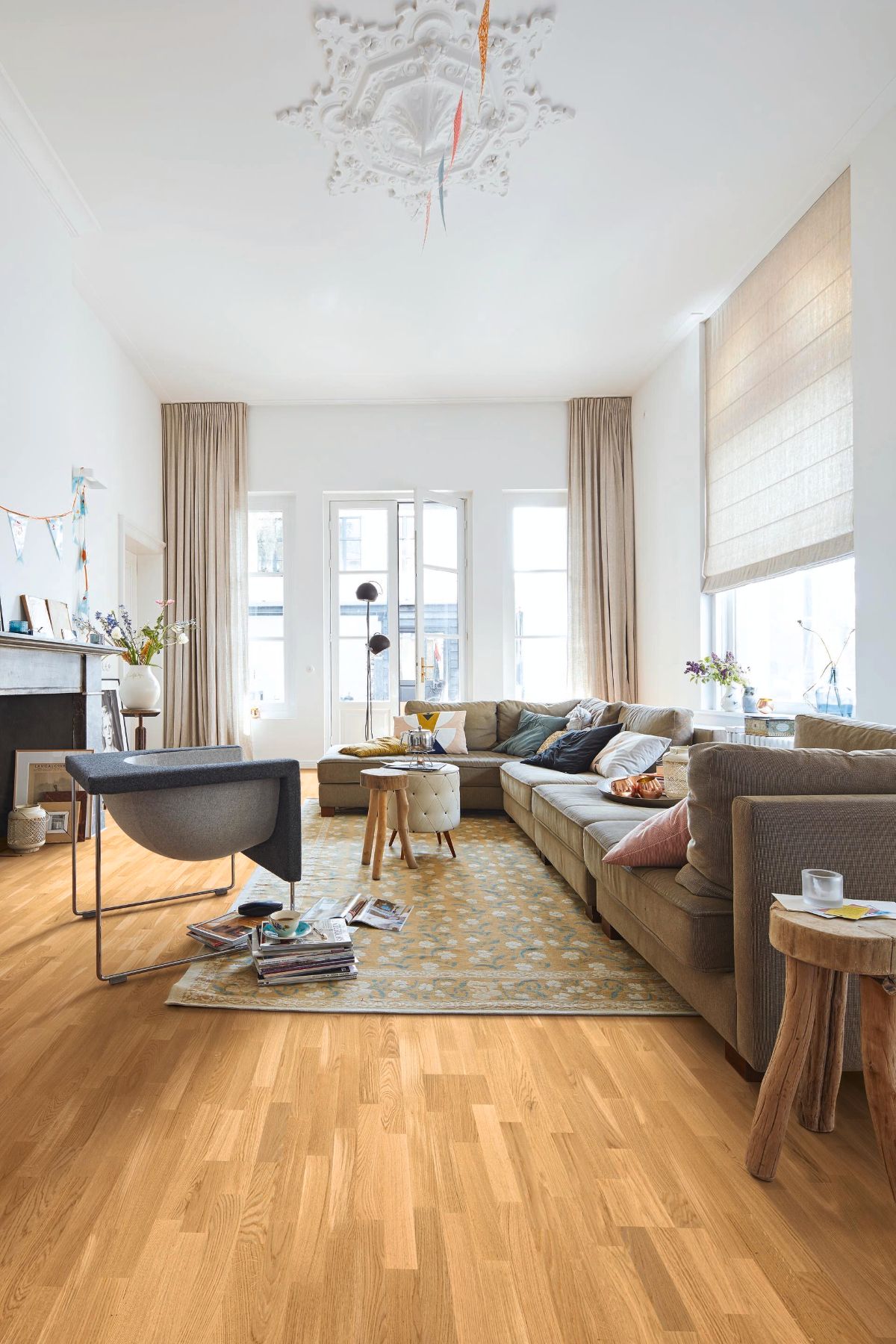 Oak parquet Meister, Longlife PC 200, Oak harmonious 09032, 3-strip, 2400 x 200 mm, brushed, ultra matt lacquered – 2