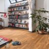 Oak parquet Meister, Longlife PC 200, Oak lively lightly smoked look 09039, 3-strip, 2400 x 200 mm, brushed, ultra matt lacquered – 3
