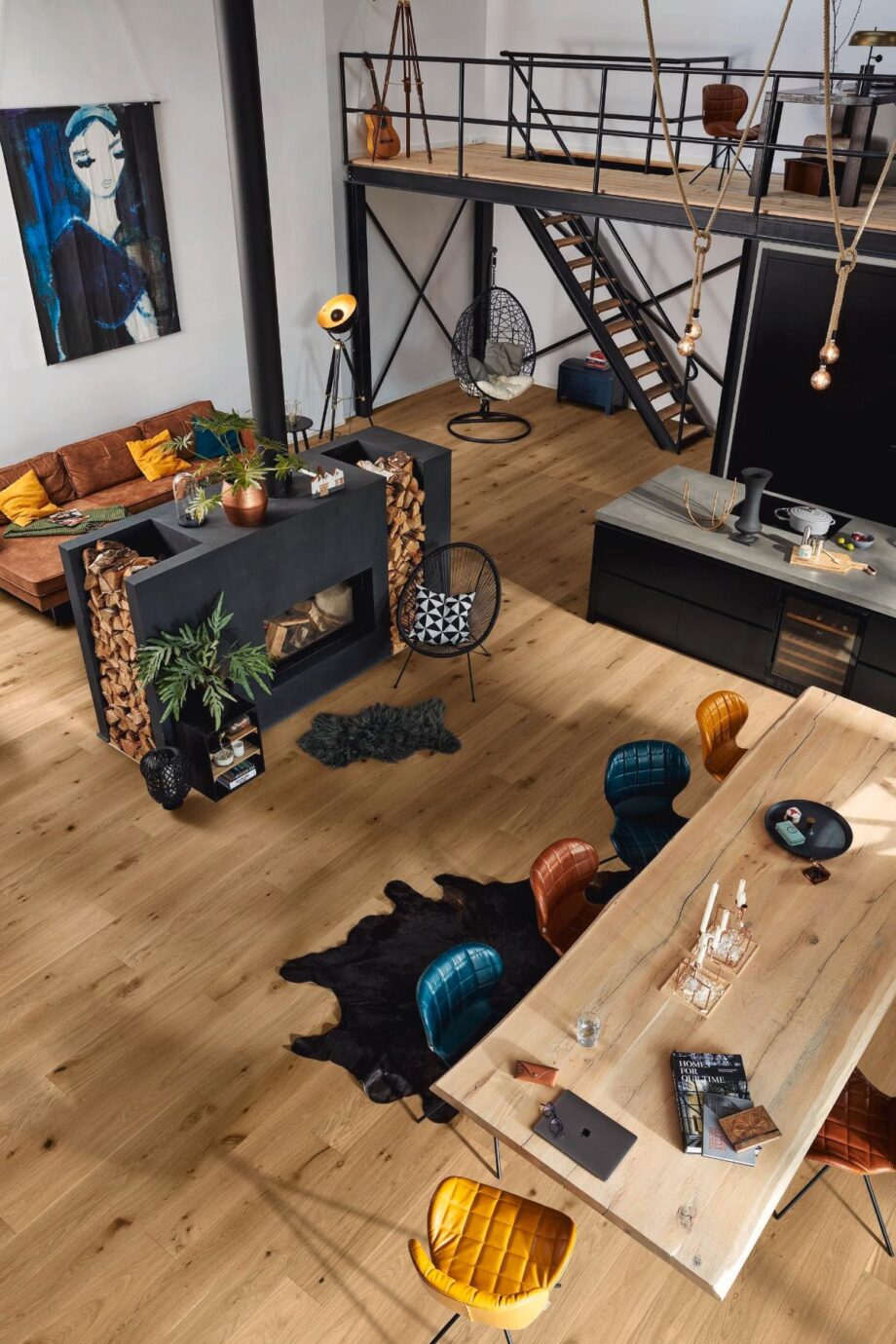 Oak parquet Meister, Longlife PD 400, Authentic greige oak 09029, 1-strip, 2200 x 180 mm, brushed, naturally oiled – 3