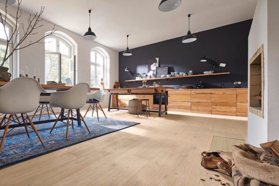Oak parquet Meister, Longlife PD 400, Authentic limed white oak 09003, 1-strip, 2200 x 180 mm, brushed, ultra matt lacquered – 3
