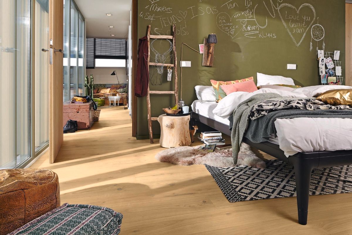 Oak parquet Meister, Longlife PD 400, Authentic lyed-look oak 09015, 1-strip, 2200 x 180 mm, brushed, ultra matt lacquered – 3