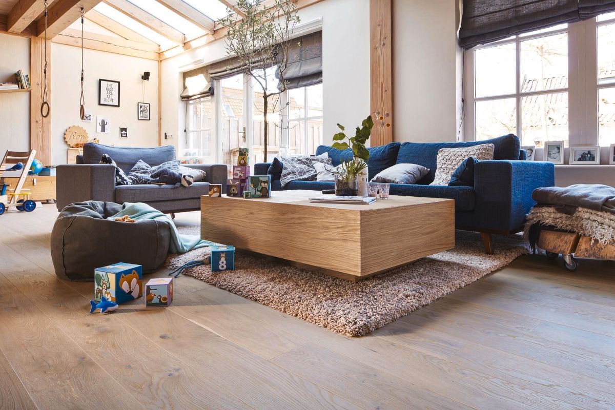 Oak parquet Meister, Longlife PD 400, Authentic off-white oak 09017, 1-strip, 2200 x 180 mm, brushed, ultra matt lacquered – 3