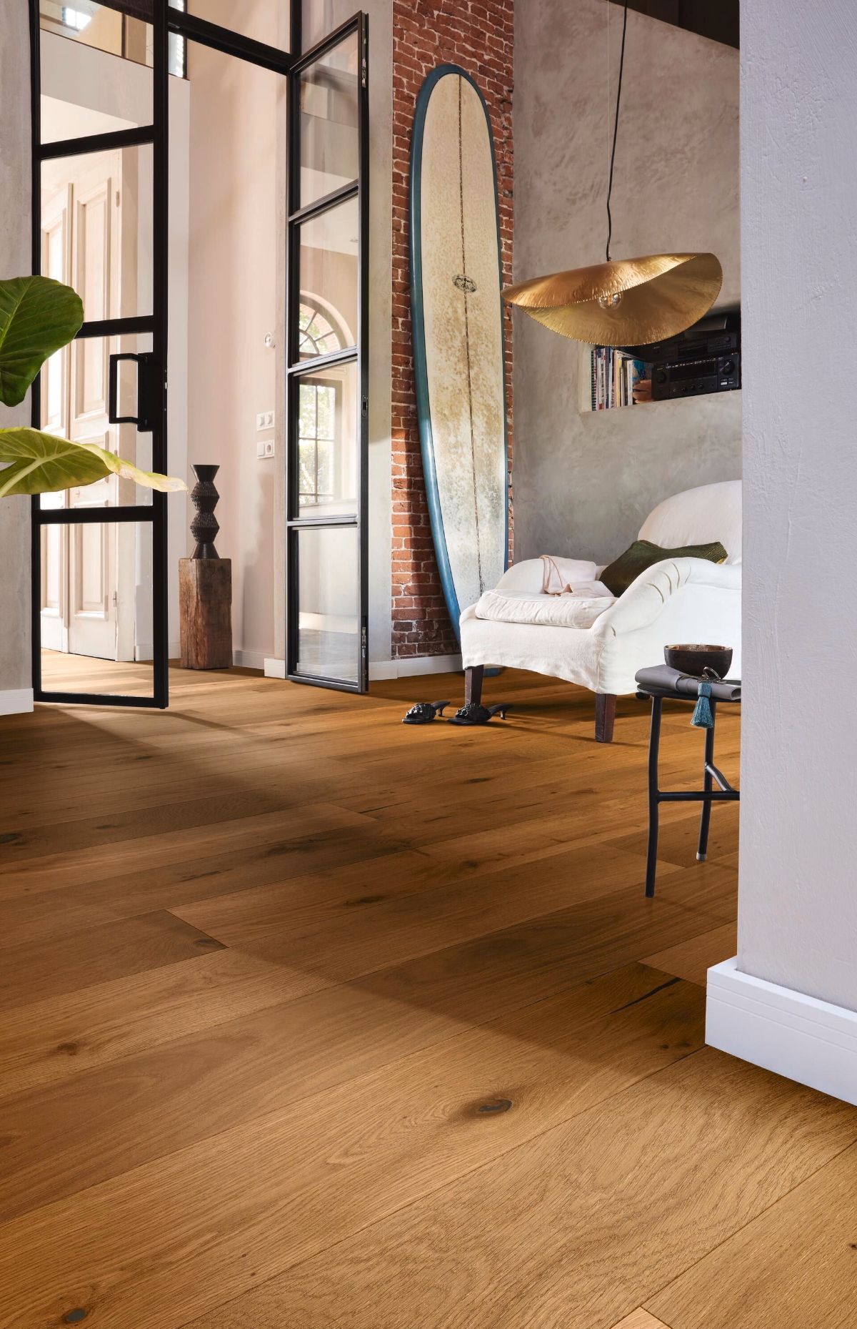 Oak parquet Meister, Longlife PD 400, Authentic steamed oak 09026, 1-strip, 2200 x 180 mm, brushed, naturally oiled – 3