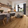 Oak parquet Meister, Longlife PD 450, Greige oak lively 09049, 1-strip, 2400 x 255 mm, brushed, ultra matt lacquered – view 2 Oak parquet Meister, Longlife PD 450, Greige oak lively 09049, 1-strip, 2400 x 255 mm, brushed, ultra matt lacquered – 2