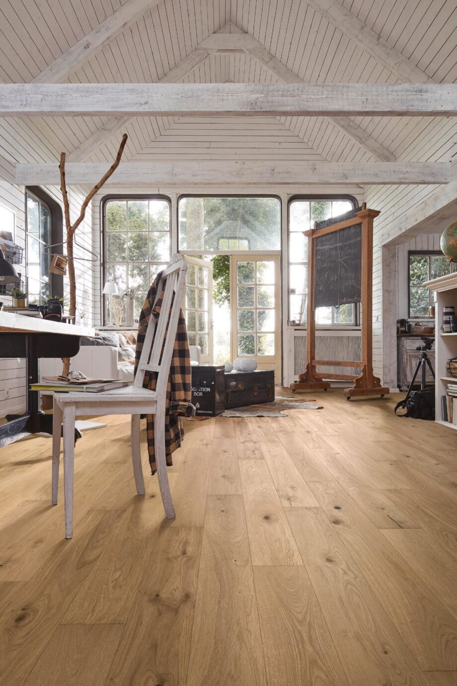 Oak parquet Meister, Longlife PS 300, Authentic greige oak 09006, 1-strip short plank, 1187 x 142 mm, brushed, ultra matt lacquered – 2