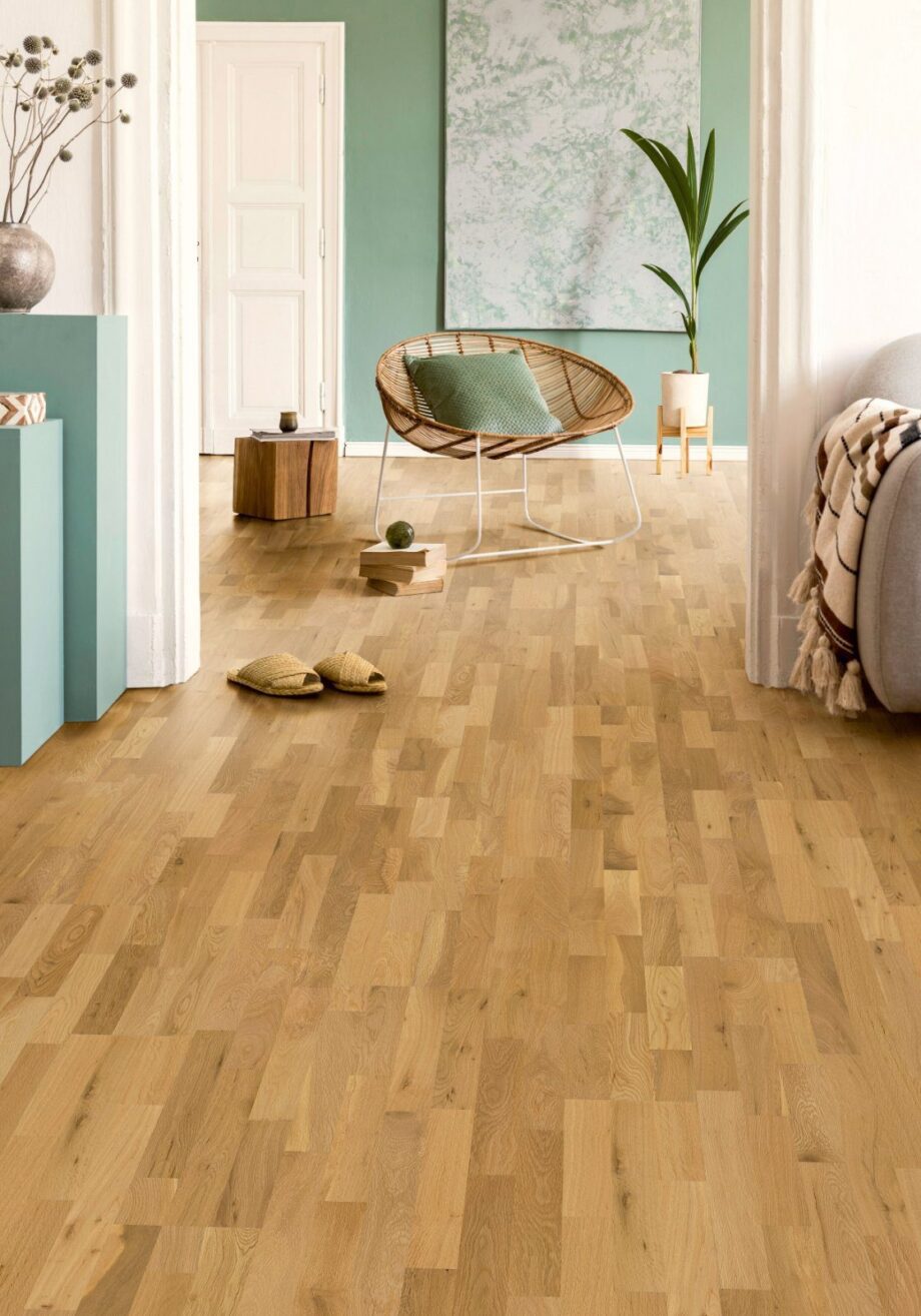 Oak parquet Thede & Witte Boston 3-strip, country, brushed, oiled, 3-strip, 2200 x 189 x 14 mm – view 2 Oak parquet Thede & Witte Boston 3-strip, country, brushed, oiled, 3-strip, 2200 x 189 x 14 mm – 2