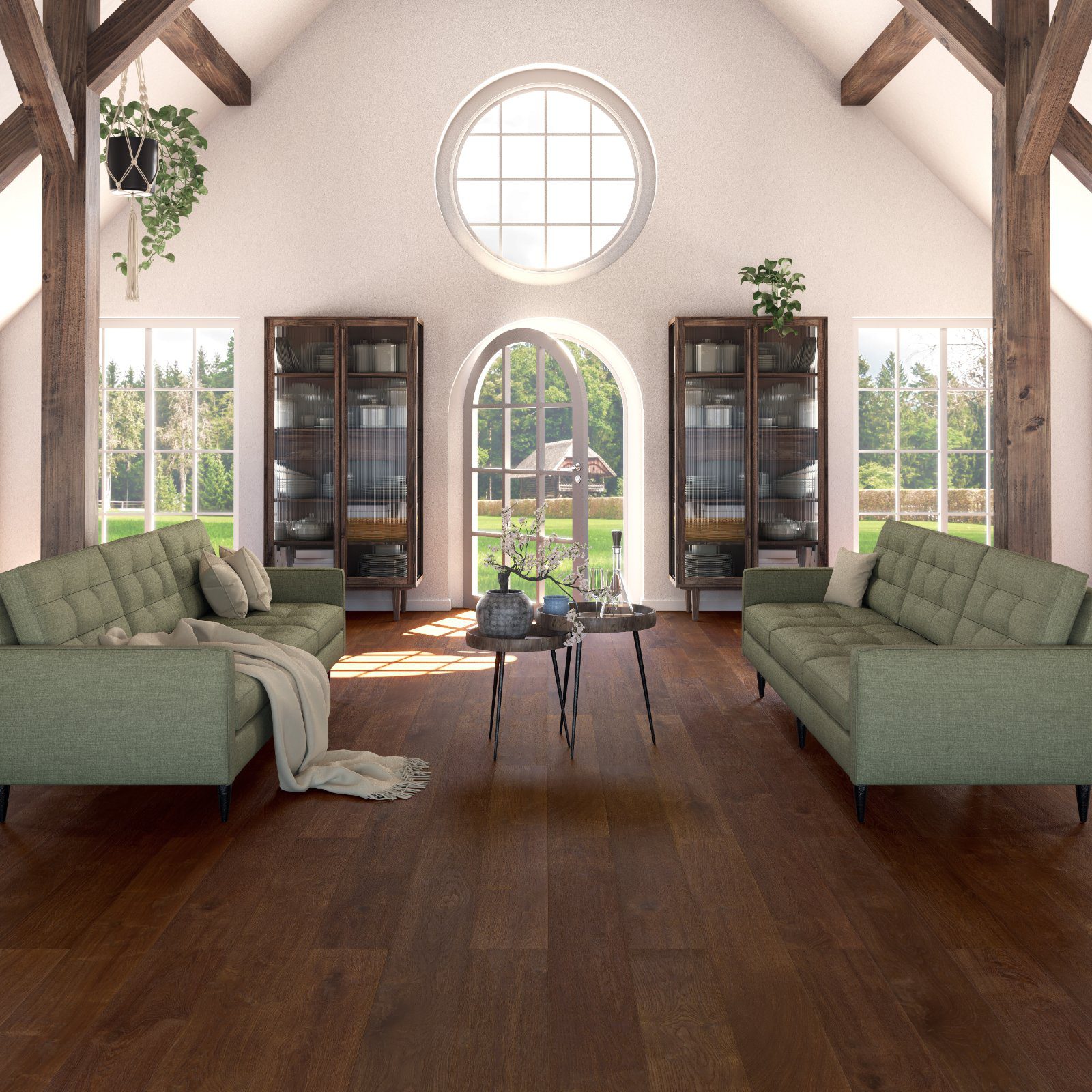 Oak parquet Thede & Witte Boston, Darkbrown, smoked, oiled, 1-strip, 1900 x 189 x 15 mm – 2