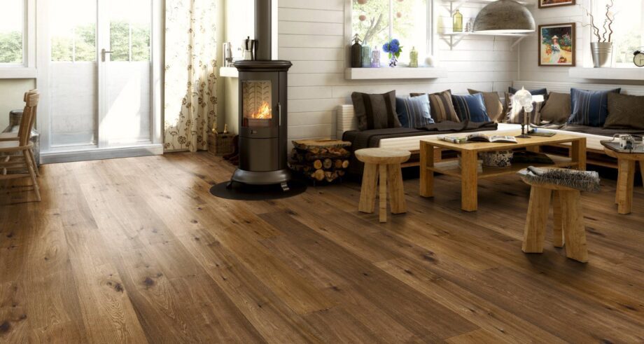 Oak parquet Thede & Witte Boston, Darkoliv, smoked, oiled, 1-strip, 1900 x 189 x 15 mm – view 2 Oak parquet Thede & Witte Boston, Darkoliv, smoked, oiled, 1-strip, 1900 x 189 x 15 mm – 2