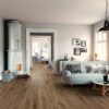 Oak parquet Thede & Witte Boston, Desert, knotty, smoked, deep brushed, white oiled, 1-strip, 1900 x 189 x 15 mm – 2