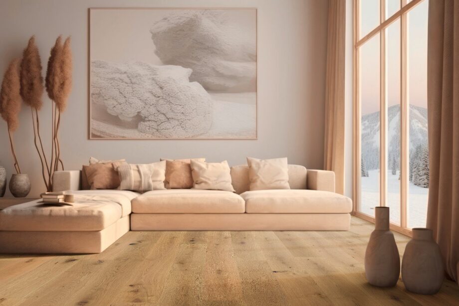 Oak parquet Thede & Witte Boston, knotty, brushed, oiled, 1-strip, 2200 x 220 x 15 mm – 2