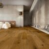 Oak parquet Thede & Witte Boston, rustic knotty, smoked, brushed, oiled, 1-strip, 1900 x 189 x 14 mm – 2