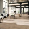 Oak parquet Thede & Witte Boston, rustic knotty, smoked, brushed, white oiled, 1-strip, 1900 x 189 x 14 mm – 2