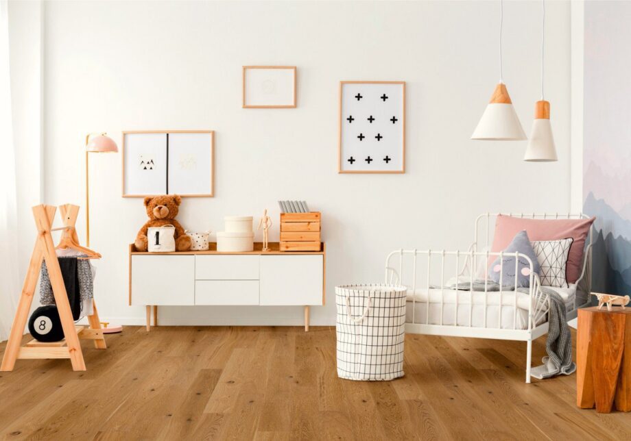 Oak parquet Thede & Witte Boston S, knotty, handscraped, oiled, 1-strip, 1860 x 148 x 10 mm – 2