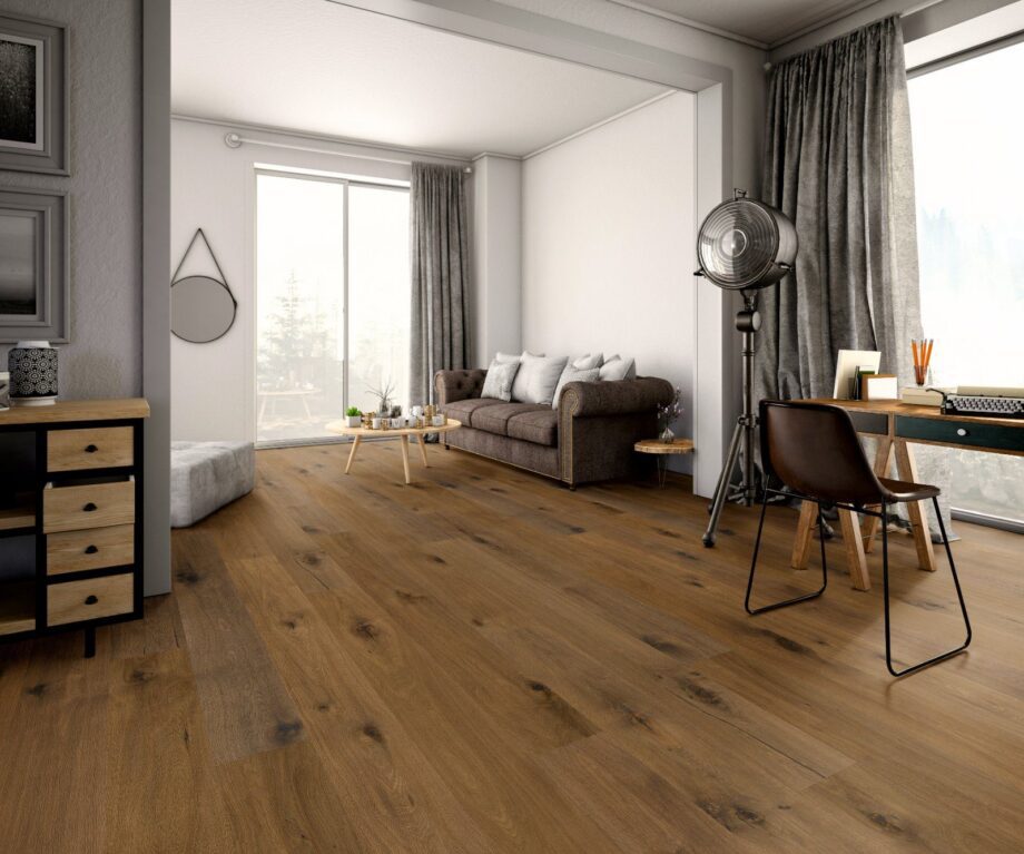 Oak parquet Thede & Witte Boston, smoked, oiled, rough appearance, 1-strip, 1900 x 189 x 15 mm – 2