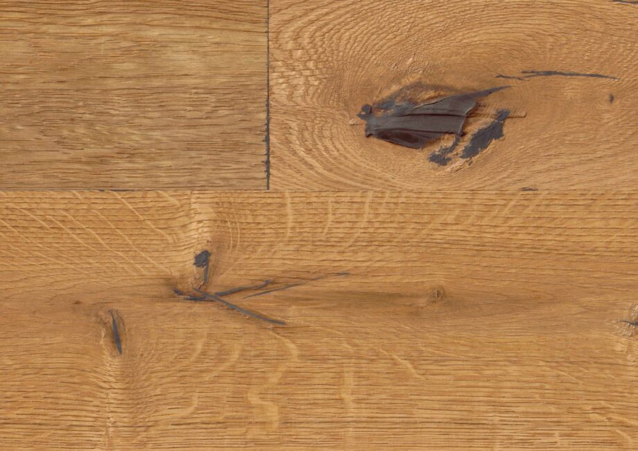 Oak parquet Thede & Witte Boston XL Modul, rustic knotty, brushed, oiled, 1-strip, 2200 x 260 x 15 mm – view 3 Oak parquet Thede & Witte Boston XL Modul, rustic knotty, brushed, oiled, 1-strip, 2200 x 260 x 15 mm – 3