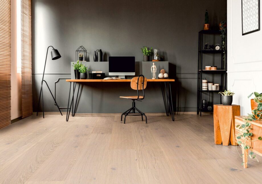 Oak parquet Thede & Witte Boston XL, knotty, handscraped, white oiled, 1-strip, 2200 x 260 x 15 mm – 2